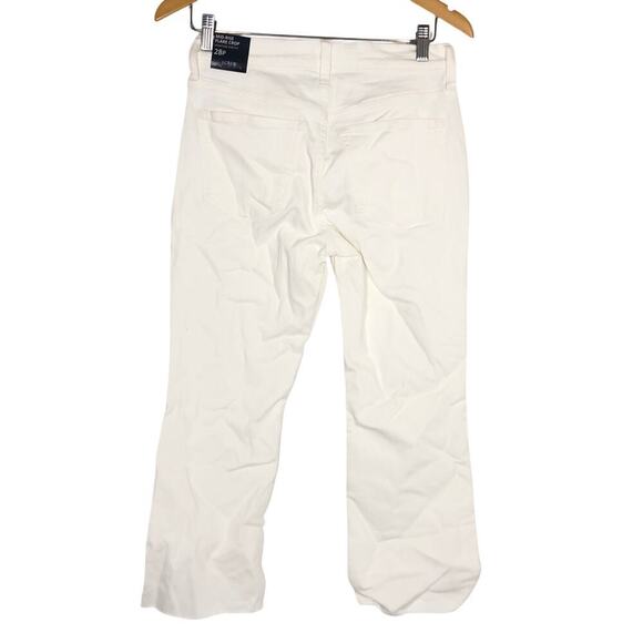 J. Crew Factory Mid Rise Flare Crop Signature Stretch Denim White NWT 28P - Picture 5 of 11